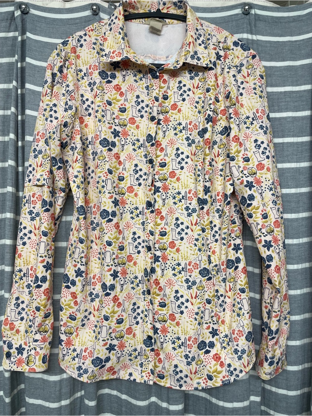 Duluth Trading Co Garden Print Button Down Shirt - Multicolor
